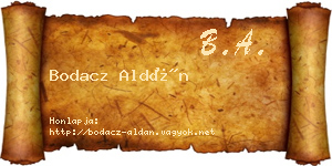 Bodacz Aldán névjegykártya